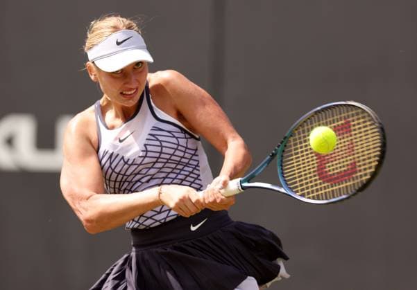 Mandatory Credit: Photo by Ryan Browne Shutterstock (13977107eh) Anastasia Potapova of Russia during her Semi-Final match. Rothesay Classic, Day Six, Tennis, Edgbaston Priory Club, Birmingham, UK - 24 Jun 2023 Rothesay Classic, Day Six, Tennis, Edgbaston Priory Club, Birmingham, UK - 24 Jun 2023 Copyright: xRyanxBrowne Shutterstockx 13977107eh