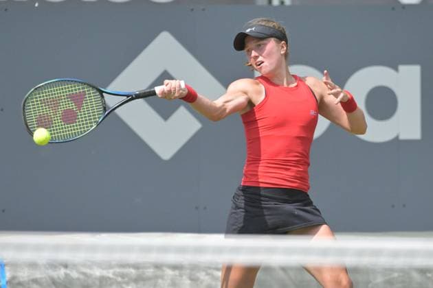 24 06 2023, xbrx, tennis Bad Homburg Open WTA 250, emspor, v l Papadakis, Lena GER , plays the ball, focused, concentrated Bad Homburg