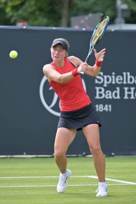 24 06 2023, xbrx, tennis Bad Homburg Open WTA 250, emspor, v l Papadakis, Lena GER , plays the ball, focused, concentrated Bad Homburg