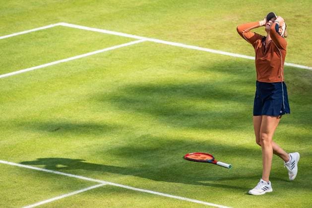 Bett1 Open WTA 500 Berlin, 24 06 2023 Donna Vekic Croatia celebrates victory and advances to final semifinal Bett1 Open WTA 500 Steffi Graf Stadium, Rot Weiss Tennis Club, Berlin, 24 06 2023 Bett1Open Copyright: xBEAUTIFULxSPORTS LucianoxLimax