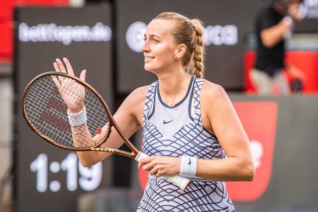 Bett1 Open WTA 500 Berlin, 24 06 2023 Petra Kvitova Czech Republic celebrates victory and advances to final semifinal Bett1 Open WTA 500 Steffi Graf Stadium, Rot Weiss Tennis Club, Berlin, 24 06 2023 Bett1Open Copyright: xBEAUTIFULxSPORTS LucianoxLimax