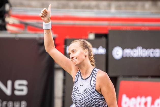 Bett1 Open WTA 500 Berlin, 24 06 2023 Petra Kvitova Czech Republic celebrates victory and advances to final semifinal Bett1 Open WTA 500 Steffi Graf Stadium, Rot Weiss Tennis Club, Berlin, 24 06 2023 Bett1Open Copyright: xBEAUTIFULxSPORTS LucianoxLimax
