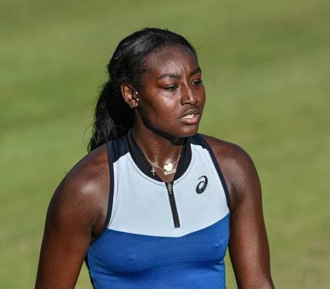 24th June 2023; Edgbaston Priory Club, Birmingham, England: Rothesay Classic Birmingham, Day 6; Womens doubles semi-final; Alycia Parks (USA)  ActionPlus12523517 GodfreyxPitt