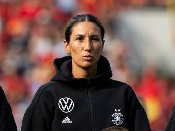 Sara Doorsoun Germany, 23 during national anthem, GER, Germany vs Vietnam, DFB football women national team, friendly match, season 2022 2023, 24 06 2023 GER, Germany vs Vietnam, DFB football women national team, friendly match, season 2022 2023, 24 06 2023 Offenbach, Germany Copyright: xEibner-Pressefoto Memmlerx EP_MMR