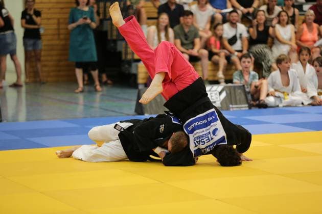 24 06 2023 xmgoodx Offenbach 1 Judo Bundesliga 2023 1 JC Samurai Offenbach vs TSG BACKNANG Leon Ehmig Samurai vs Jonas Riener Backnang