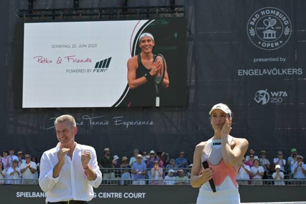 25 06 2023, xbrx, tennis Bad Homburg Open WTA 250, emspor, v l farewell match Petkovic, Andrea GER ,Petkovic, Andrea GER Bad Homburg