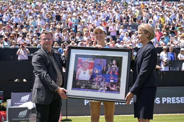 25 06 2023, xbrx, tennis Bad Homburg Open WTA 250, emspor, v l farewell match Petkovic, Andrea GER , Andrea GER , fans, spectators Bad Homburg