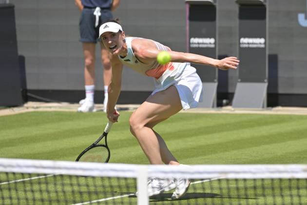 25 06 2023, xbrx, tennis Bad Homburg Open WTA 250, emspor, v l farewell match Petkovic, Andrea GER , Petkovic, Andrea GER , plays the ball Bad Homburg.