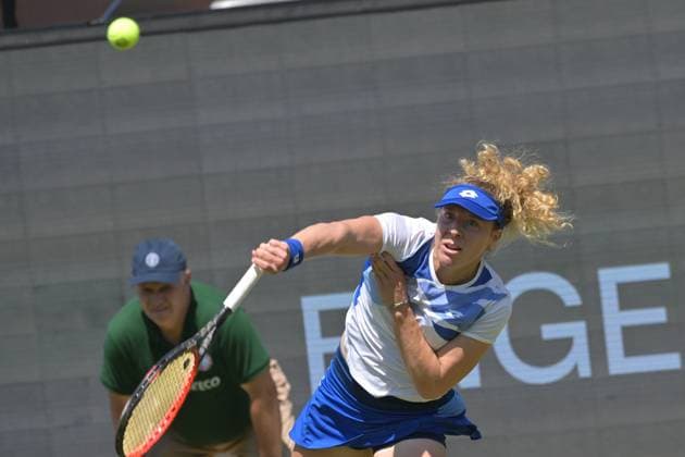 25 06 2023, xbrx, tennis Bad Homburg Open WTA 250, emspor, v l farewell match Petkovic, Andrea GER , Friedsam, Anna Lena GER , plays the ball Bad Homburg.