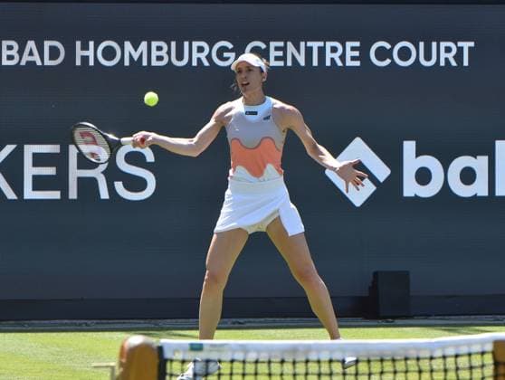 25 06 2023 Tennis, WTA, Bad Homburg Open 2023 Farewell match of tennis player Andrea Petkovic GER good mood Petkovic, Andrea GER , emspor, DFL regulations prohibit any use of photographs as image sequences and or quasi video