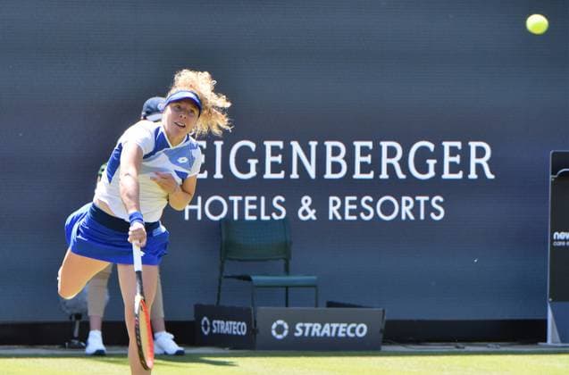 25 06 2023 Tennis, WTA, Bad Homburg Open 2023 Farewell match of tennis player Andrea Petkovic GER Friedsam, Anna Lena emspor, DFL regulations prohibit any use of photographs as image sequences and or quasi video