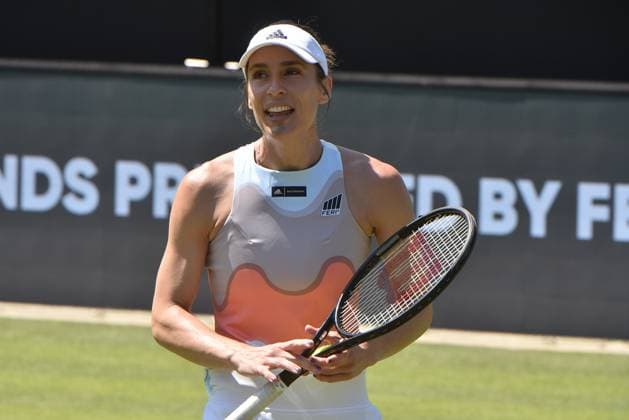 25 06 2023 Tennis, WTA, Bad Homburg Open 2023 Farewell match of tennis player Andrea Petkovic GER Petkovic, Andrea GER , Friedsam, Anna Lena emspor, DFL regulations prohibit any use of photographs as image sequences and or quasi video