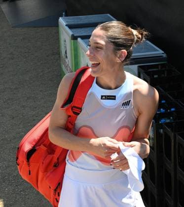 25 06 2023 Tennis, WTA, Bad Homburg Open 2023 Farewell match of tennis player Andrea Petkovic GER in good mood for last match Andrea Petkovic emspor, DFL regulations prohibit any use of photographs as image sequences and or quasi video