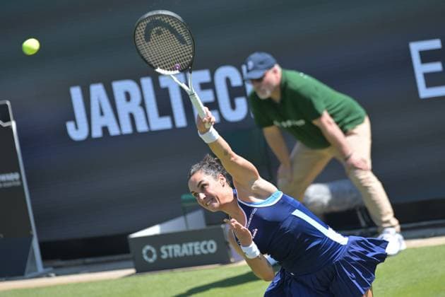 25 06 2023, xbrx, tennis Bad Homburg Open WTA 250, emspor, v l Trevisan, Martina ITA , plays the ball, focused, concentrated Bad Homburg