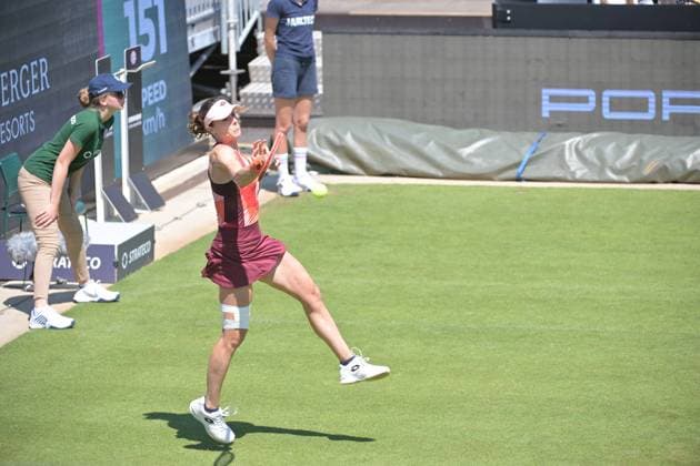 25 06 2023, xbrx, tennis Bad Homburg Open WTA 250, emspor, v l Cornet, Alize FRA , plays the ball Bad Homburg
