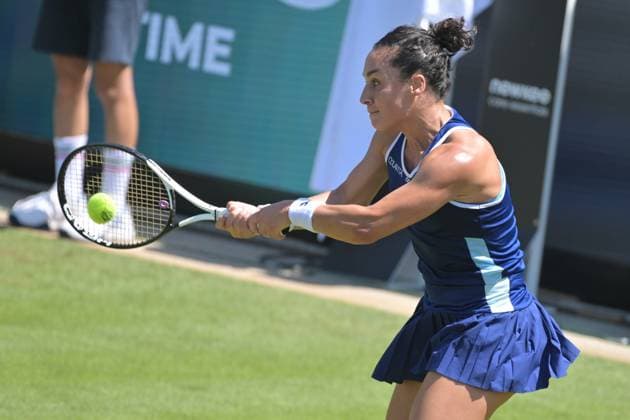 25 06 2023, xbrx, tennis Bad Homburg Open WTA 250, emspor, v l Trevisan, Martina ITA , plays the ball, focused, concentrated Bad Homburg