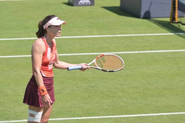 25 06 2023, xbrx, tennis Bad Homburg Open WTA 250, emspor, v l Cornet, Alize FRA , gesticulating, gesturing with arms, discussing, discussion Bad Homburg.