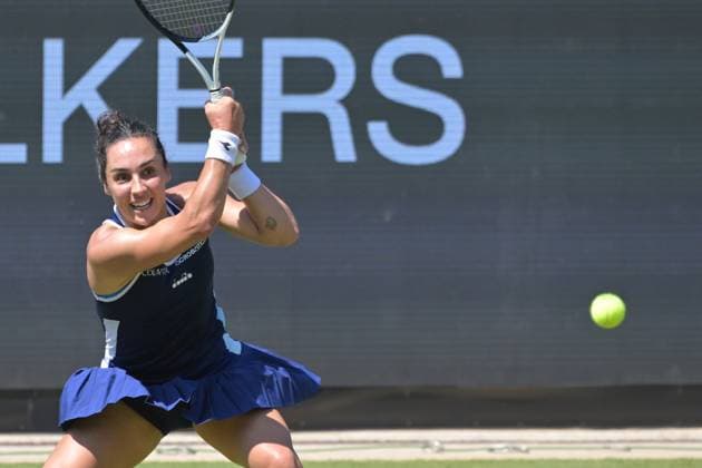 25 06 2023, xbrx, tennis Bad Homburg Open WTA 250, emspor, v l Trevisan, Martina ITA , plays the ball, focused, concentrated Bad Homburg