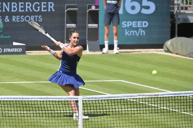 25 06 2023, xbrx, tennis Bad Homburg Open WTA 250, emspor, v l Trevisan, Martina ITA , plays the ball, focused, concentrated Bad Homburg