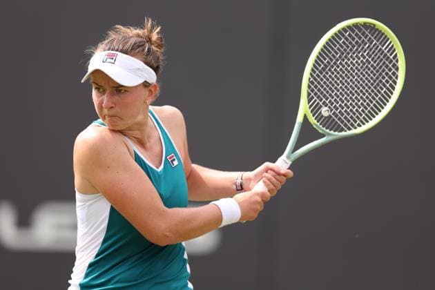 Mandatory Credit: Photo by Ryan Browne Shutterstock (13977110az) Barbora Krejcikova of the Czech Republic Rothesay Classic, Day Seven, Tennis, Edgbaston Priory Club, Birmingham, UK - 25 Jun 2023 Rothesay Classic, Day Seven, Tennis, Edgbaston Priory Club, Birmingham, UK - 25 Jun 2023 Copyright: xRyanxBrowne Shutterstockx 13977110az