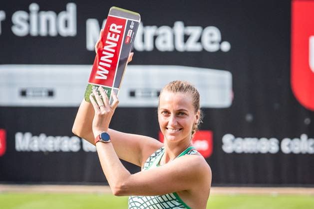 Bett1 Open WTA 500 Berlin, 24 06 2023 Petra Kvitova Czech Republic celebrates the title and raises the trophy Bett1 Open Final WTA 500 Steffi Graf Stadium, Rot Weiss Tennis Club, Berlin, 24 06 2023 Bett1Open Copyright: xBEAUTIFULxSPORTS LucianoxLimax