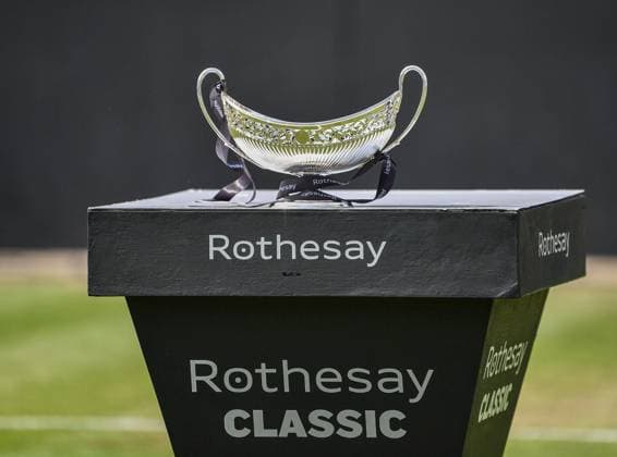 25th June 2023; Edgbaston Priory Club, Birmingham, England: Rothesay Classic Birmingham, Day 7; Singles Final; The trophy  ActionPlus12523724 GodfreyxPitt
