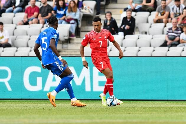 UEFA European Under-21 Championship Group D: Switzerland U21, U 21 vs Italy U21 Dan Ndoye in action during UEFA European Under-21 Championship Group D: Switzerland U21 vs Italy U21, disputed on Cluj Arena, 25 June 2023 Cluj-Napoca Cluj Arena Romania Copyright: xAncaxTepeix