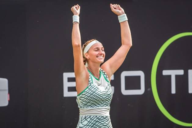 Bett1 Open WTA 500 Berlin, 24 06 2023 Petra Kvitova Czech Republic celebrates the title Bett1 Open Final WTA 500 Steffi Graf Stadium, Rot Weiss Tennis Club, Berlin, 24 06 2023 Bett1Open Copyright: xBEAUTIFULxSPORTS LucianoxLimax