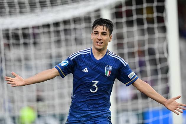 Db Cluj (Romania) 25 06 2023 - Euro 2023 Svizzera-Italia U21, U 21 foto Daniele Buffa Image nella foto: esultanza gol Fabiano Parisi 