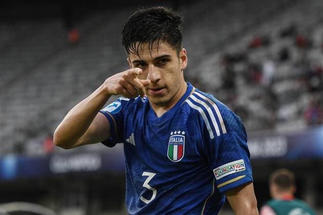 Db Cluj (Romania) 25 06 2023 - Euro 2023 Svizzera-Italia U21, U 21 foto Daniele Buffa Image nella foto: esultanza gol Fabiano Parisi 