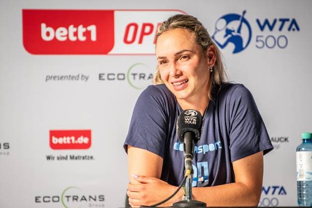 Bett1 Open WTA 500 Berlin, 24 06 2023 Donna Vekic Croatia at the press conference after the match Bett1 Open Final WTA 500 Steffi Graf Stadium, Rot Weiss Tennis Club, Berlin, 24 06 2023 Bett1Open Copyright: xBEAUTIFULxSPORTS LucianoxLimax