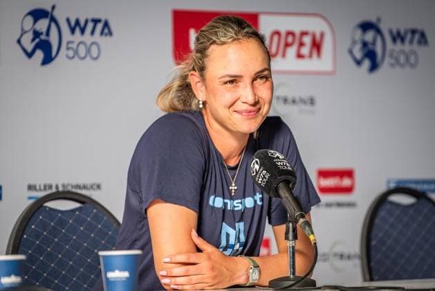 Bett1 Open WTA 500 Berlin, 24 06 2023 Donna Vekic Croatia at the press conference after the match Bett1 Open Final WTA 500 Steffi Graf Stadium, Rot Weiss Tennis Club, Berlin, 24 06 2023 Bett1Open Copyright: xBEAUTIFULxSPORTS LucianoxLimax
