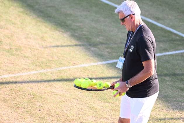 20230625 Mallorca Championships 2023 CALVIA, SPAIN JUNE 25 2023 Apostolos Tsitsipas of Greece at Mallorca Championships 2023 on June 25, 2023 in Calvia, Santa Ponsa Country Club Calvia Baleares Spain