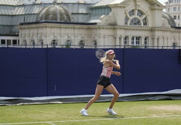 Mandatory Credit: Photo by Dave Shopland Shutterstock (13984422x) Great Britain s Number one Katie Boulter practice session Rothesay International Eastbourne, Tennis, Day One, Devonshire Park, Eastbourne, UK - 26 Jun 2023 Rothesay International Eastbourne, Tennis, Day One, Devonshire Park, Eastbourne, UK - 26 Jun 2023 Copyright: xDavexShopland Shutterstockx 13984422x
