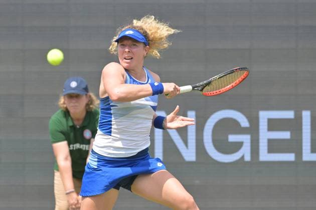 26 06 2023, xbrx, tennis Bad Homburg Open WTA 250, emspor, v l Friedsam, Anna Lena GER , plays the ball Bad Homburg