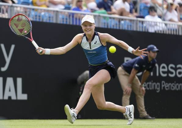 Mandatory Credit: Photo by Dave Shopland Shutterstock (13984422ax) Great Britain s Harriet Dart wins her 1st round match in 3 sets Rothesay International Eastbourne, Tennis, Day One, Devonshire Park, Eastbourne, UK - 26 Jun 2023 Rothesay International Eastbourne, Tennis, Day One, Devonshire Park, Eastbourne, UK - 26 Jun 2023 Copyright: xDavexShopland Shutterstockx 13984422ax