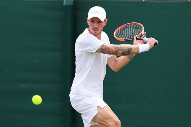TENNIS - Wimbledon 2023 LONDON,ENGLAND,26.JUN.23 - TENNIS - ATP, Tennis Herren World Tour, Wimbledon, Grand Slam, qualification. Image shows Dennis Novak (AUT).  GEPAxpictures xAlanxGrieves