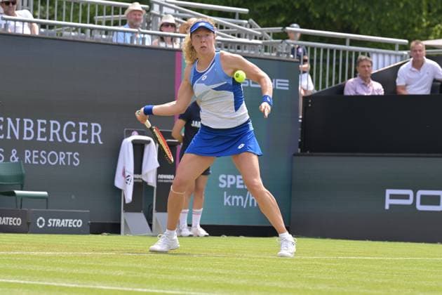 26 06 2023, xbrx, tennis Bad Homburg Open WTA 250, emspor, v l Friedsam, Anna Lena GER , focused, concentrated, plays the ball Bad Homburg