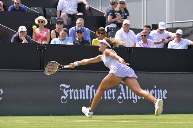 26 06 2023, xbrx, tennis Bad Homburg Open WTA 250, emspor, v l Sherif, Mayar EGY , focused, concentrated, plays the ball Bad Homburg.