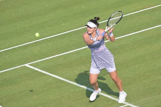 26 06 2023, xbrx, tennis Bad Homburg Open WTA 250, emspor, v l Andreescu, Bianca CAN , plays the ball, focused, concentrated Bad Homburg