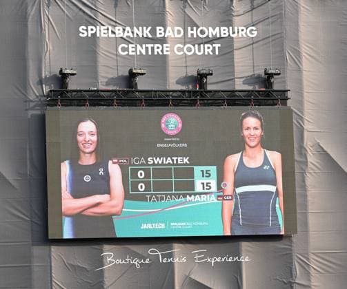 26 06 2023 Tennis, WTA, Bad Homburg Open 2023 Sixteenth final Iga Natalia SwiÄÖtek POL vs Tatjana Maria GER emspor, DFL regulations prohibit any use of photographs as image sequences and or quasi video