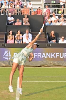 26 06 2023, xbrx, tennis Bad Homburg Open WTA 250, emspor, v l Maria, Tatjana GER , focused, concentrated, plays the ball Bad Homburg