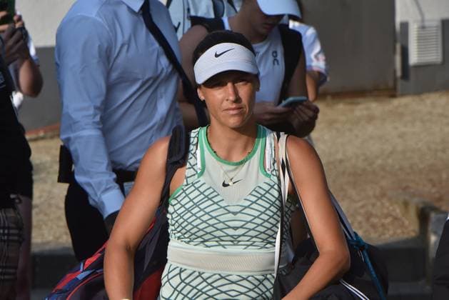 26 06 2023 Tennis, WTA, Bad Homburg Open 2023 Sixteenth final Iga Natalia SwiÄÖtek POL vs Tatjana Maria GER picture shows Tatjana Maria GER emspor, DFL regulations prohibit any use of photographs as image sequences and or quasi video