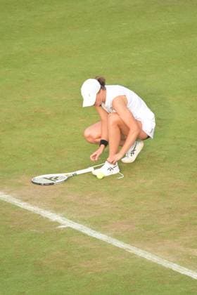 26 06 2023, xbrx, tennis Bad Homburg Open WTA 250, emspor, v l Swiatek, Iga POL , ties shoes Bad Homburg