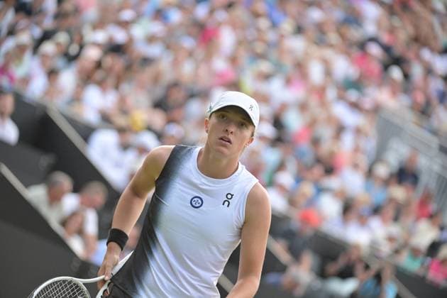 26 06 2023, xbrx, tennis Bad Homburg Open WTA 250, emspor, v l Swiatek, Iga POL , focused, focused Bad Homburg.