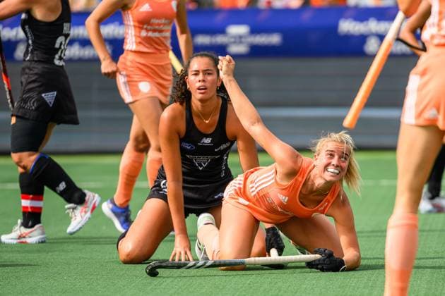 Bilder des Jahres 2023, Sport 06 Juni Sport Bilder des Tages AMSTELVEEN, 27-06-2023, Wagener Stadion, FIH Hockey Pro League Women 2022-2023, Netherlands - New Zealand. Joosje Burg scores and celebrates during the game Netherlands - New Zealand. Netherlands - New Zealand  x21472019x Copyright: