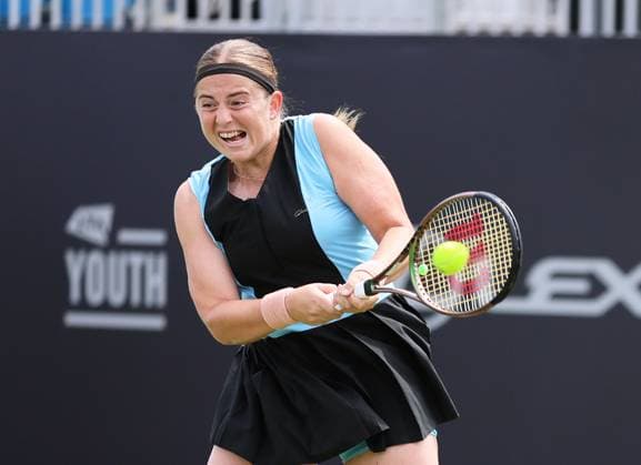 TENNIS - WTA, Tennis Damen Rothesay Open 2023 EASTBOURNE,ENGLAND,27.JUN.23 - TENNIS - WTA Tour, Rothesay Open. Image shows Jelena Ostapenko (LAT).  GEPAxpictures xAlanxGrieves