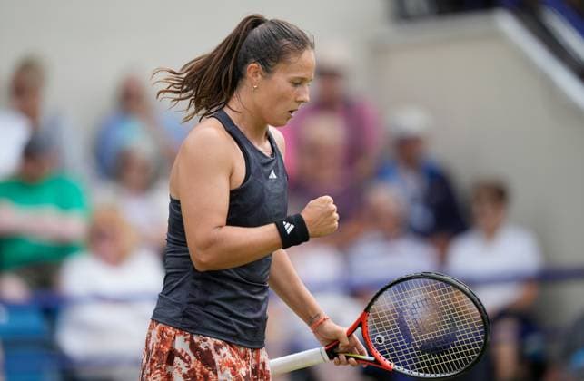 Mandatory Credit: Photo by Dave Shopland Shutterstock (13984799v) Russia s Daria Kasatkina in 2nd round action Rothesay International Eastbourne, Tennis, Day Three, Devonshire Park, Eastbourne, UK - 28 Jun 2023 Rothesay International Eastbourne, Tennis, Day Three, Devonshire Park, Eastbourne, UK - 28 Jun 2023 Copyright: xDavexShopland Shutterstockx 13984799v