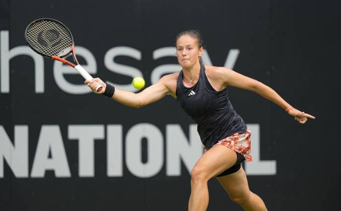 Mandatory Credit: Photo by Dave Shopland Shutterstock (13984799t) Russia s Daria Kasatkina in 2nd round action Rothesay International Eastbourne, Tennis, Day Three, Devonshire Park, Eastbourne, UK - 28 Jun 2023 Rothesay International Eastbourne, Tennis, Day Three, Devonshire Park, Eastbourne, UK - 28 Jun 2023 Copyright: xDavexShopland Shutterstockx 13984799t