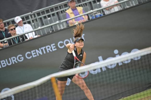 28 06 2023, xbrx, tennis bad homburg open wta 250, emspor, v l rodina, evgeniya, plays the ball, focused, concentrated bad homburg